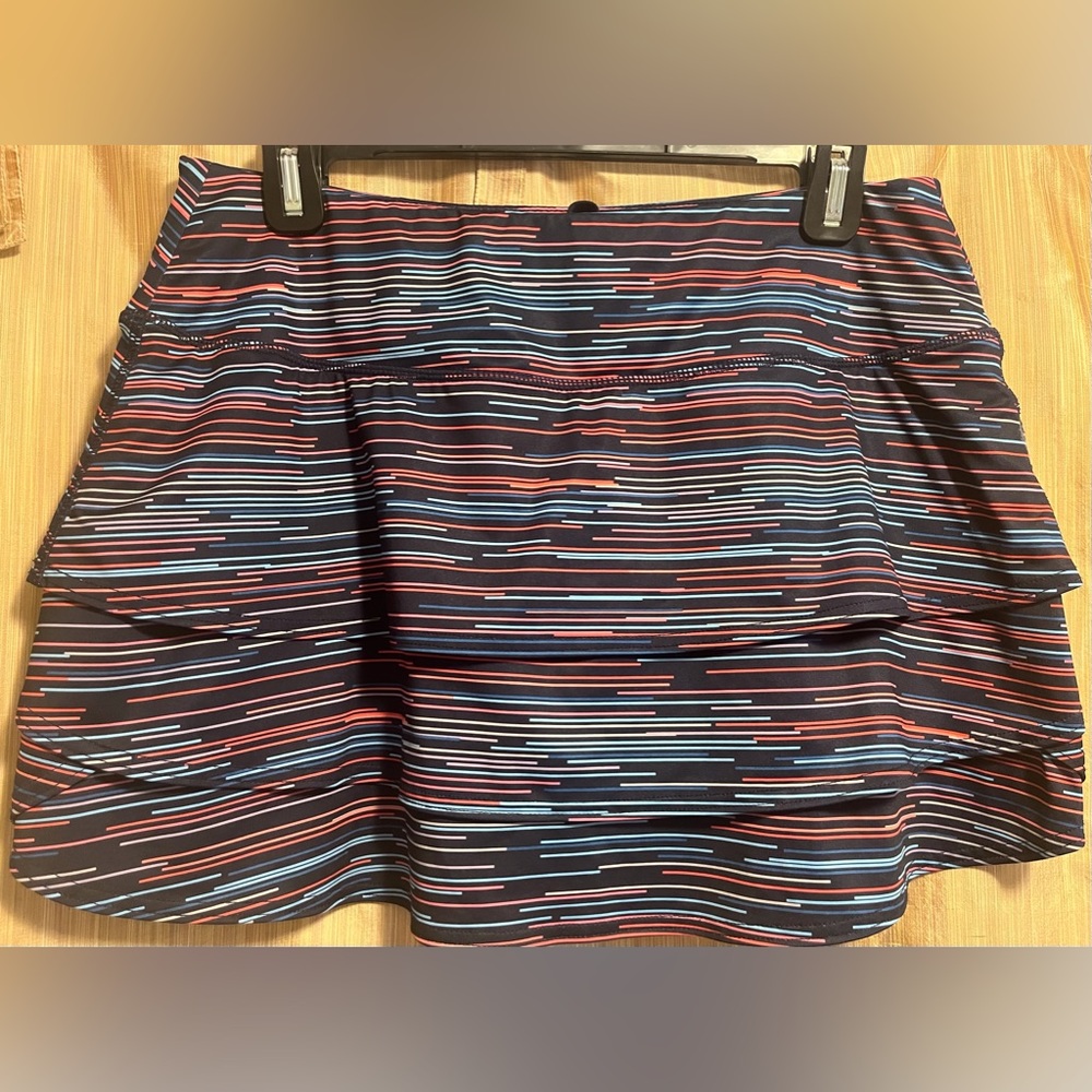 Athleta Swagger Skirt Skort Tennis, Running Navy Striped Size Medium